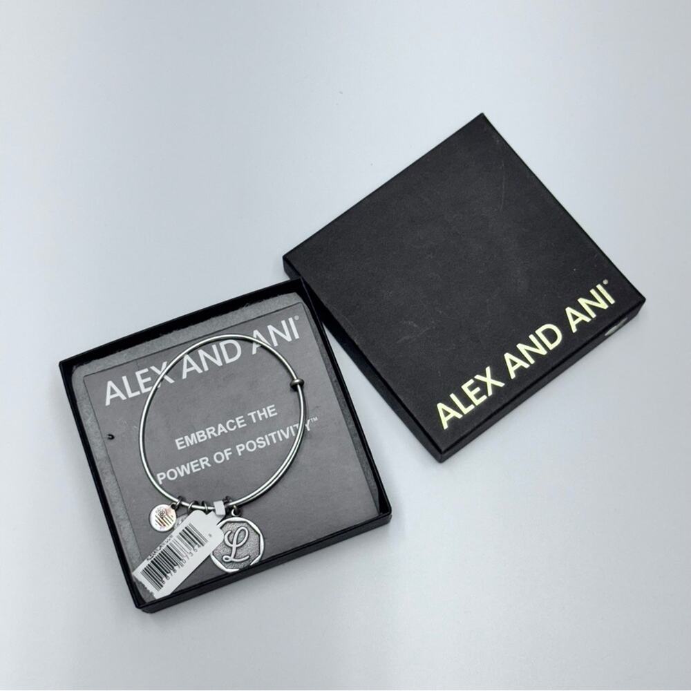 Alex and Ani Initial Charm Bangle